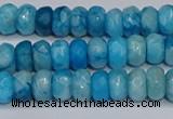 CAG9577 15.5 inches 4*6mm faceted rondelle crazy lace agate beads