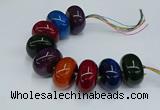 CAG9686 7.5 inches 20*35mm rondelle agate gemstone beads