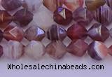 CAG9791 15.5 inches 6mm faceted nuggets botswana agate beads