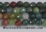 CAG9830 15.5 inches 4mm faceted round Indian agate beads