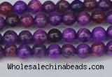 CAG9917 15.5 inches 4mm round purple crazy lace agate beads