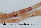 CAJ101 15.5 inches 4mm round red aventurine jade beads wholesale