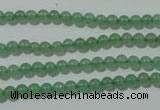 CAJ400 15.5 inches 4mm round green aventurine beads wholesale