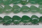 CAJ685 15.5 inches 12*12mm heart green aventurine beads