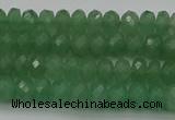 CAJ701 15.5 inches 4*6mm faceted rondelle green aventurine beads