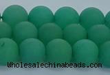 CAJ713 15.5 inches 10mm round matte green aventurine beads