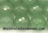 CAJ831 15 inches 8mm faceted round green aventurine beads