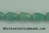 CAM142 15.5 inches 10*14mm faceted teardrop amazonite gemstone beads