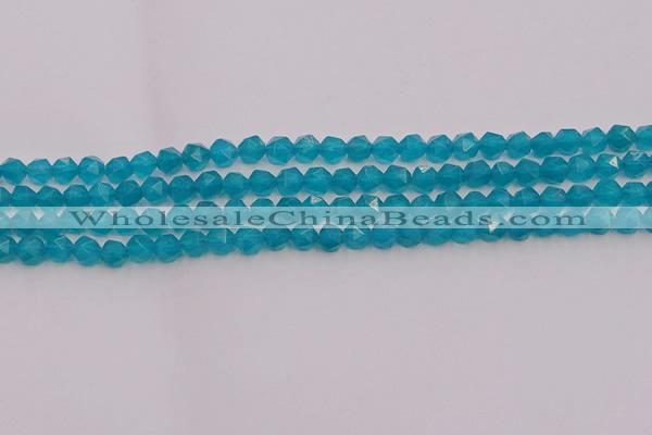 CAM1431 15.5 inches 6mm faceted nuggets dyed amazonite gemstone beads