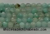 CAM1560 15.5 inches 4mm faceted round Russian amazonite beads