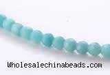 CAM25 4mm  faceted round natural amazonite stone beads Wholesale