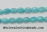 CAM302 15.5 inches 6*8mm oval natural peru amazonite beads wholesale