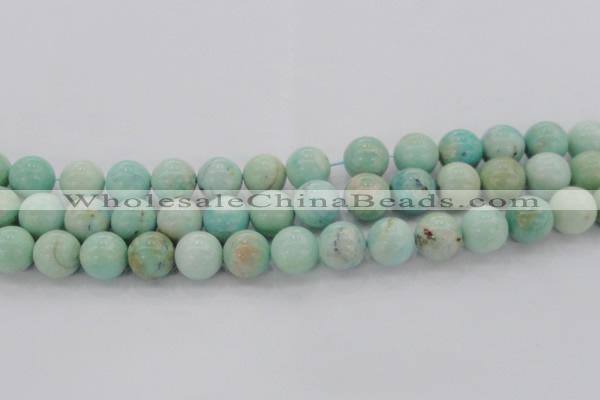 CAM325 15.5 inches 14mm round natural peru amazonite beads