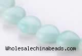 CAM54 heart 12*12mm natural amazonite gemstone beads Wholesale