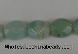 CAM632 15.5 inches 8*10mm faceted oval Chinese amazonite gemstone beads