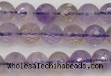 CAN152 15.5 inches 8mm faceted round natural ametrine beads