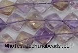 CAN34 15.5 inches 12*12mm faceted diamond natural ametrine beads