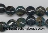 CAP08 15.5 inches 12mm flat round apatite gemstone beads wholesale