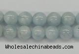 CAQ109 15.5 inches 8mm round A grade natural aquamarine beads