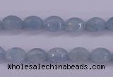 CAQ132 15.5 inches 7*10mm faceted rice natural aquamarine beads