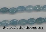 CAQ143 15.5 inches 8*10mm oval natural aquamarine beads wholesale
