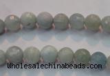 CAQ221 15 inches 5mm faceted round aquamarine beads wholesale