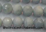 CAQ225 15 inches 12mm faceted round aquamarine beads wholesale