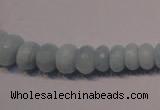 CAQ311 15.5 inches 5*7mm – 8*14mm faceted rondelle aquamarine beads