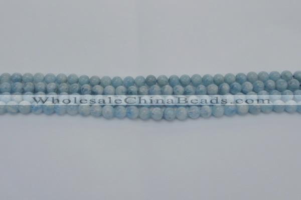 CAQ508 15.5 inches 4mm round A+ grade natural aquamarine beads