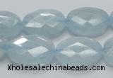 CAQ52 15.5 inches 15*20mm faceted oval natural aquamarine beads