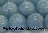 CAQ523 15.5 inches 14mm round AA grade natural aquamarine beads