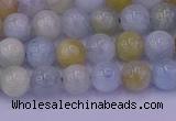 CAQ781 15.5 inches 6mm round natural aquamarine beads
