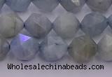 CAQ792 15.5 inches 10mm faceted nuggets aquamarine gemstone beads