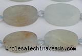 CAQ802 15.5 inches 13*20mm oval aquamarine gemstone beads