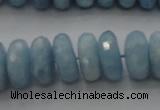 CAQ90 15.5 inches 6*13mm faceted rondelle AA grade aquamarine beads
