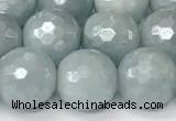CAQ928 15 inches 10mm faceted round AB-color imitation aquamarine beads