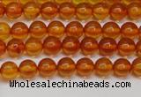 CAR107 15.5 inches 5mm round natural amber beads
