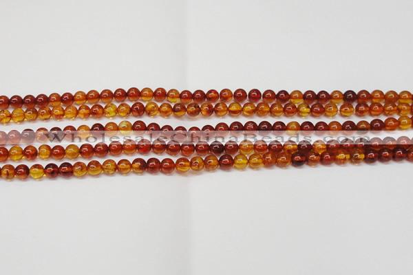 CAR112 15.5 inches 5mm round natural amber beads