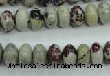 CAR12 15.5 inches 6*10mm rondelle artistic jasper beads wholesale