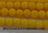 CAR401 15.5 inches 6mm round synthetic amber beads wholesale