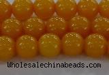 CAR402 15.5 inches 8mm round synthetic amber beads wholesale