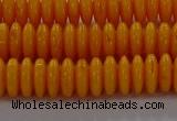 CAR409 15.5 inches 3*8mm rondelle synthetic amber beads wholesale