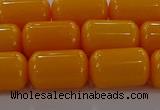 CAR414 15.5 inches 10*15mm tube synthetic amber beads wholesale