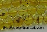 CAR522 15.5 inches 7mm - 8mm round natural amber beads wholesale