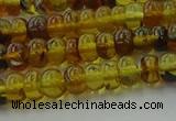 CAR537 15.5 inches 4*6mm rondelle natural amber beads wholesale