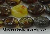 CAR545 15.5 inches 8*10mm - 9*11mm oval natural amber beads