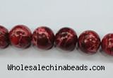 CAT163 15.5 inches 12mm round dyed natural aqua terra jasper beads