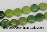 CAU37 15.5 inches 10mm flat round australia chrysoprase beads wholesale