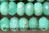 CAU488 15.5 inches 5*8mm faceted rondelle Australia chrysoprase beads