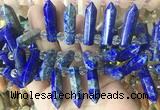 CBBS189 Top drilled 8*28mm - 9*30mm hexahedral prism lapis lazuli beads